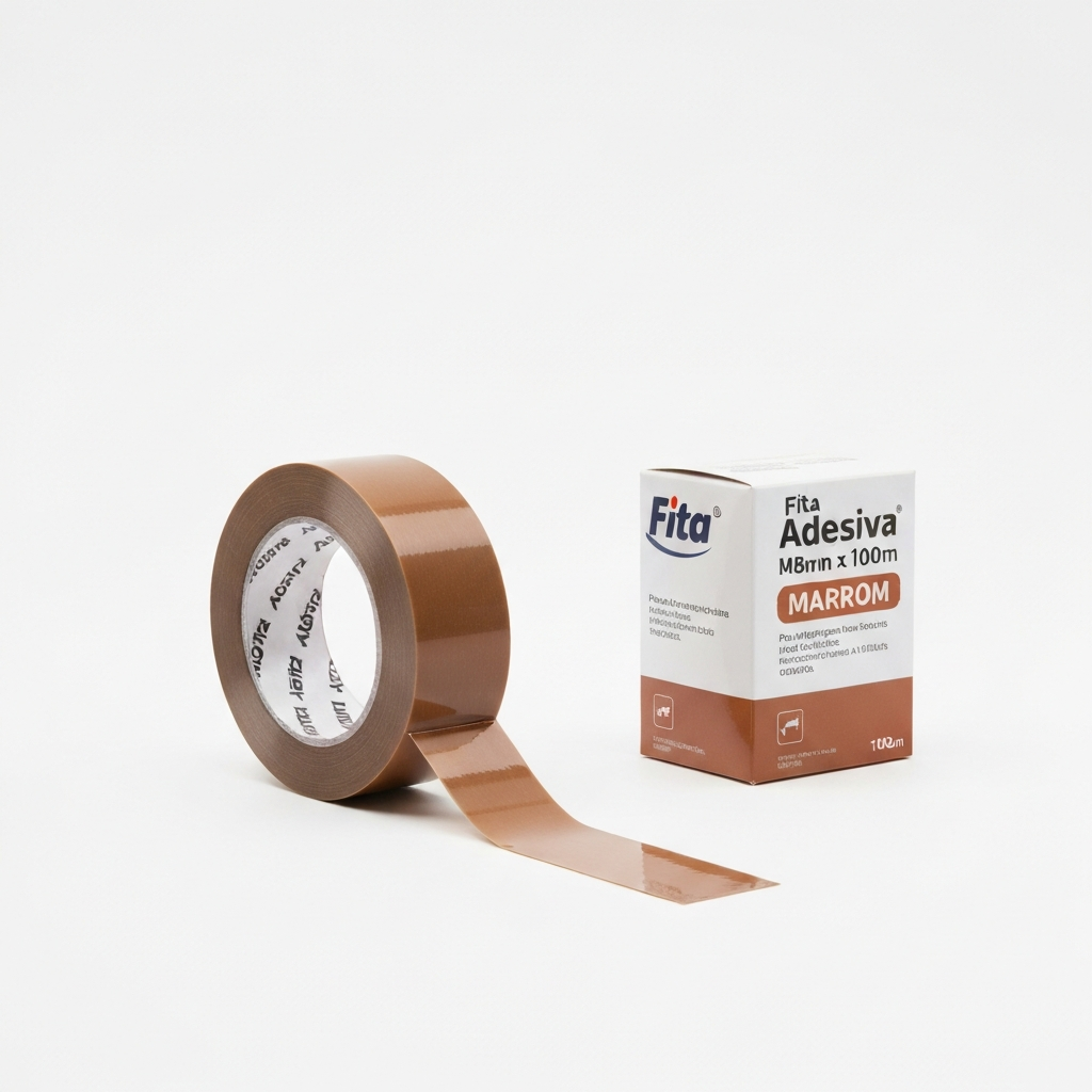 Fita Adesiva Marrom 48mm x 100m