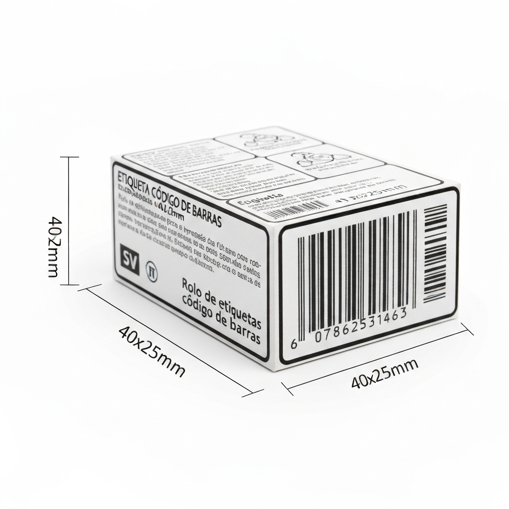Etiqueta Codigo de Barras 40x25mm